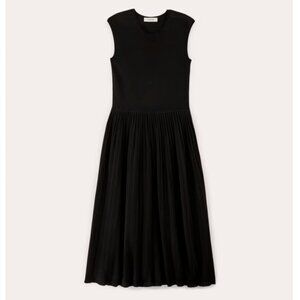 Black Everlane Knit Pleated Dress M